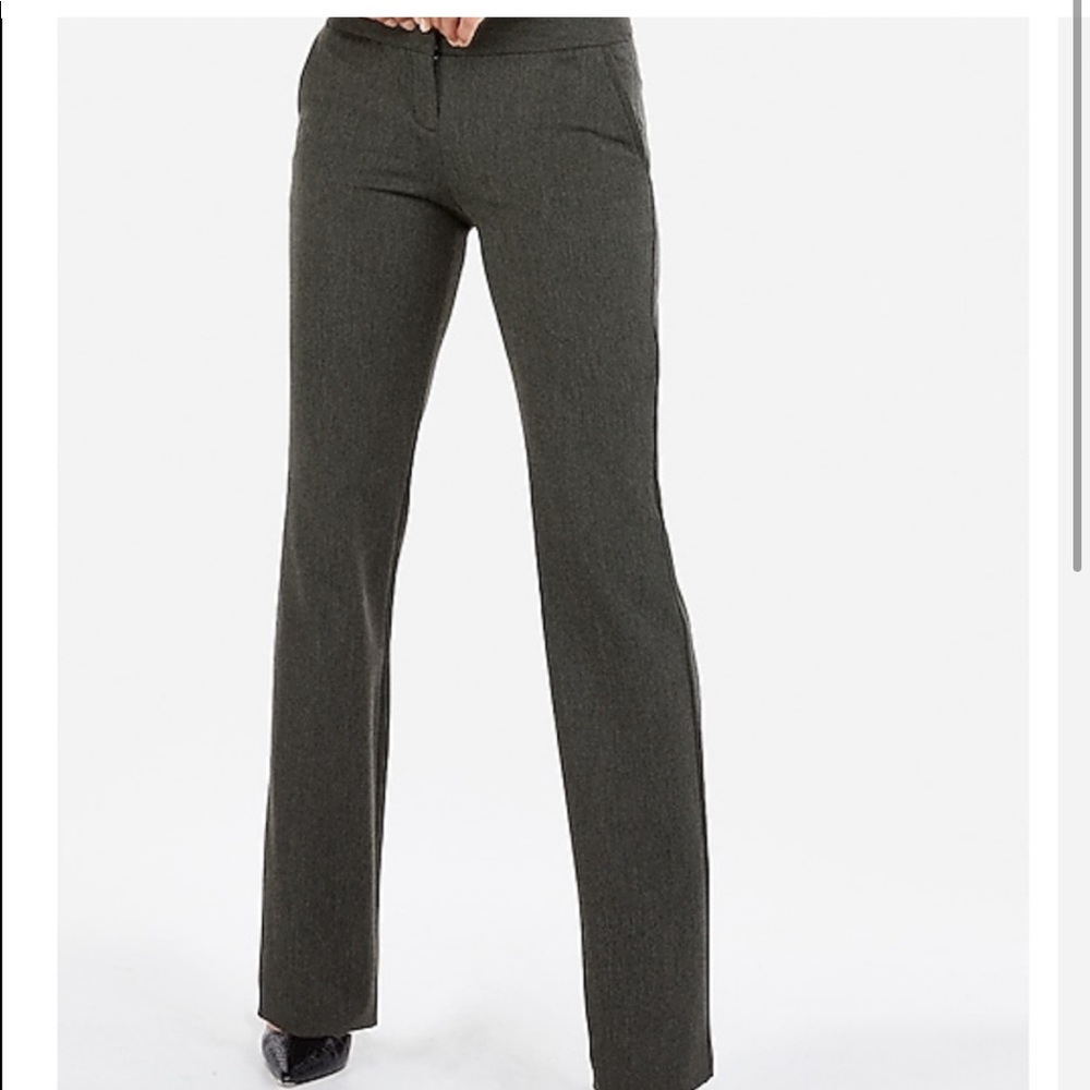 Express Editor Bootcut Pant- Charcoal 4 Long